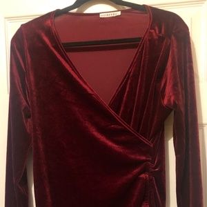 Wine color ridge dress